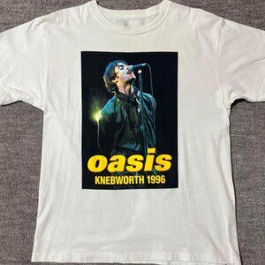 Oasis Band White Gildan Cotton T-shirt